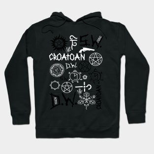 SPN Angel and Demon Sigils (Black/white version) Hoodie